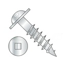 #10 X 2" Deep Thread Wood Screws/Square/Round Washer Head/Steel/Zinc / 2/3 Thread (Carton: 2,000 Pcs)