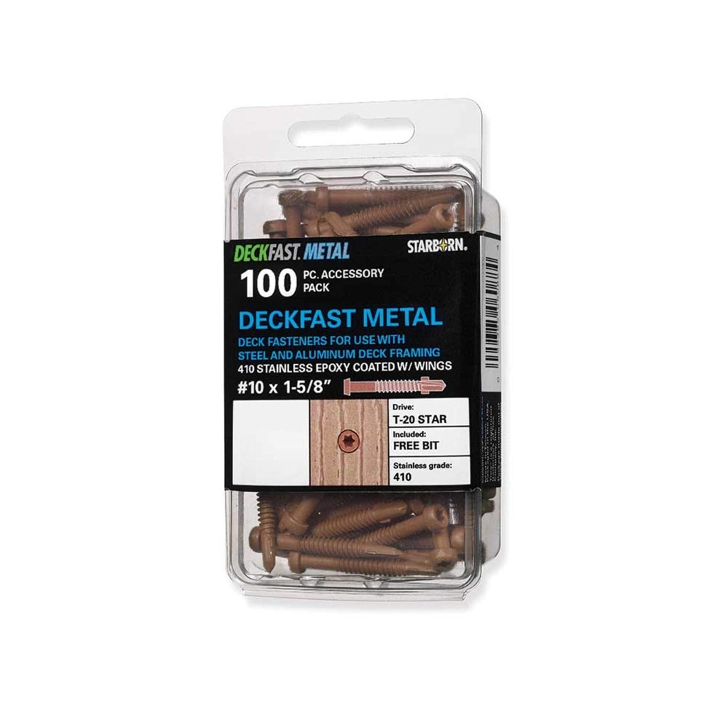 Starborn Deckfast Deck Screws for Metal Framing - 100 Pack