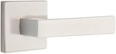 EMTEK Square Rosette Dummy, Pair with Matching Finish Dumont Lever - Choice of 7 Finishes - 5050DTUS15 - Satin Nickel (US15)