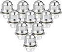 10 Pcs Wheel Lug Nuts Compatible for Mitsubishi Eclipse for Chrysler Sebring, Durable M12 X 1.5 Carbon Steel Silver Tone Tire Lugnuts