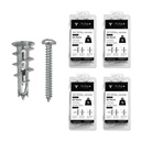 400-Pieces Quick Self-Drilling Zinc Metal Drywall Anchors with #8 Screws Kit | Holds 75 Lbs. | 200 Anchors + 200 Screws