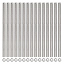 MECCANIXITY 15 Pack M8 X 350Mm Fully Threaded Rod with 15 Pack Hex Nuts, 1.25Mm Thread Pitch 304 Stainless Steel Right Hand Threaded Rods Bar Studs