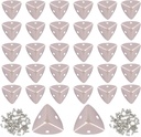 Vintage Box Cabinet Corner Protection-Triangle Box Table Cabinet Corner with Screws Decorative Wood Box Edge Cover Safety Guard Furniture Corner Protector Bumpers (Silver-20Mm-32Pcs)