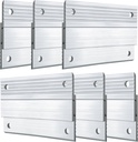 4" French Cleat Picture Hanger, 6 Pairs Heavy Duty Aluminum Z Clips Interlocking Wall Mounting Brackets with Screws for Hanging Photo Panel Mirror Whiteboard Cabinet Shelf Headboard Art (Silver)