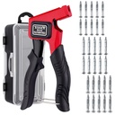 Jigiu Heavy Duty Wall Anchor Gun with 30Pcs Molly Bolt Metal Setting Tool Hollow Drive Wall Anchor Screws Assortment Kit (M4,M5,M6) for Cavity Anchor Plasterboard Fixing