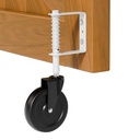 5" Heavy Duty Spring Loaded Gate Caster, Drag Gate Wheels with 360° Swivel for Wooden Gate Fence, Metal Tube Gate, anti Sag Gate Kit, 200 Lbs Capacity, 1 Pac, White
