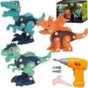 Jbee Ctrl Dinosaur Toys for 3 4 5 6 7 Years Old Boys Take Apart Dinosaur Toys with Electric Drill for Kids 3-5 5-7 Construction Building Toy Party Christmas Birthday Gifts for Toddlers Boys Girls