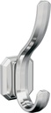 Amerock HBX3669326 | Granlyn Double Prong Decorative Wall Hook | Polished Chrome Hook for Coats, Hats, Backpacks, Bags | Hooks for Bathroom, Bedroom, Closet, Entryway, Laundry Room, Office