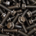 (15) Grade 8 Hex Head Flange Bolts 5/8-11 X 2-1/2 Plain Black Frame Screws