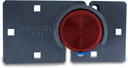 Paclock'S KT2173A/811 Hasp and Puck Combo Kit, Buy American Act Compliant, High Security 6-Pin Cylinder, One Lock Keyed to #26540 W/ 2 Keys, Red Anod. Alum. Puck, Double Coated Grey Hasp