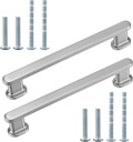 Cabinet Handle 30 Pack 6-1/4 Inch (160Mm) Hole Center Solid Aluminium Alloy Brushed Nickel Furniture Pulls Drawer Pulls Kitchen Handle.
