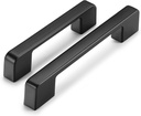 【10Pack】 Cabinet Handles Drawer Pulls Black Cabinet Pulls 5 in Hole Centers Zinc Alloy Handles for Dresser Drawers Modern Kitchen Handles