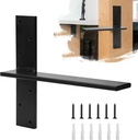 Pehciroe 1 Pack Floating Shelf Bracket, Granite Support Bracket, Heavy Duty Steel Free Hanging Shelf Bracket, T Shelf Bracket with Screws (16 Inch)