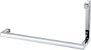Stainless Steel Square 6" Shower Door Pull Handle 18" Towel Bar Combination, Chrome Finish (6-Inch + 18-Inch (Square))