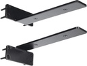 6 Pack - Shelf Brackets 8 Inch Heavy Duty Floating Shelf Brackets, Solid Steel Industrial Rustic L Bracket, DIY Shelving Hidden Brackethardware Support, Screws and Wall Plugs Included
