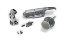 Kason 0058 Brushed Chrome Radial Latch KIT with 0059 Roller Strike, 1 3/4" to 2 1/2" Offset, 0481 4" inside Release and Hardware KIT