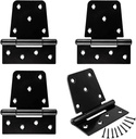 4 Pack Heavy Duty Gate Hinges, Black Iron 3.5 Inch Door Hinges T Hinges for Wood Shed Barn Door Fence Gate Swing Door (Screws Included)