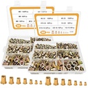 812Pcs Rivet Nut Kits, SAE & Metric Carbon Steel Rivnuts & Nutsert Assortment, Sizes 6-32 8-32 10-24 1/4"-20 3/8"-16 5/16"-18 1/2"-13 M3 M4 M5 M6 M8 M10 M12