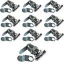 Thumb Turn Latch with 1-1/8" Cylinder and Chrome Finish, 10 Pack Thumb Latches (10-Pack)