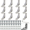 2020 Angle Bracket Corner, 2020 Aluminum Extrusion V-Slot Accessories, T-Slotted for 2020 Aluminum Profile 3D Printer Frame Accessories (Silver, Connector High Strength)