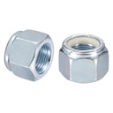 Uxcell 25Pcs 7/8"-14 Nylon Insert Hex Lock Nuts, Carbon Steel Self-Locking Nylon Insert Stop Nut for Industrial Construction Fasteners, White&White