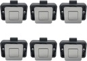 6 Packs PUROCEAN Metal Push Button Latch Square RV Push Button Catch (Chrome)