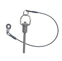 Stainless Steel Ring Quick-Release Pin, Grip Button Locking Pin, Ball Locking Pin, with Safety Rope (Dia:5/16, L:4In), Sliver