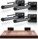 COLSEN Floating Shelf Bracket, 6 Inches Heavy Duty Hidden Wall Shelf Mount Supports for Front & Corner Shelf, Home Decor Essentials, Shelves Not Included, 4-Pack