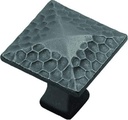 Hickory Hardware Craftsman Collection Knob 1-1/4 Inch Square Black Iron Finish (10 Pack)