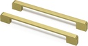 Rergy 10 Pack Gold Cabinet Pulls Brushed Brass Cabinet Handles Gold Kitchen Handles for Cabinet Brass Drawer Handles 7-1/2Inch(192Mm) Hole Center Zinc Alloy Hardware