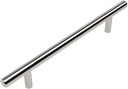 10 Pack - Cosmas 404-128CH Polished Chrome Solid Steel Construction 3/8 Inch Slim Line Euro Style Cabinet Hardware Bar Pull - 5" Inch (128Mm) Hole Centers