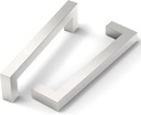 10 Pack 5 Inch(128Mm) Cabinet Pull Brushed Satin Nickel Kitchen Cabinets Handles Stainless Steel Cabinet Hardware for Cupboard Square Kitchen Pulls for Cabinets Drawer Handles