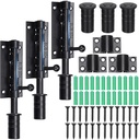 Tandefio 3 Pack Slide Bolt Gate Latch with Padlock Hole 304 Stainless Steel Barrel Bolt Latch Heavy Duty Door Security Lock Thickened Door Latch Hardware for Barn Fence Shed Yard Door Latch(6.3 Inch)