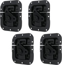 4PCS Black Spring Loaded Recessed Latch 4.41"X4.09" Butterfly Twist Latch Replacement Road Case Spring Loaded Recessed Latch for Flight Case and Road Case with Screws