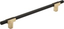 Amerock | Cabinet Pull | Brushed Gold/Matte Black | 7-9/16 Inch (192 Mm) Center to Center | Urbanite | 1 Pack | Drawer Pull | Drawer Handle | Cabinet Hardware