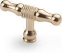10 Pack Kitchen Cabinet Knobs Gold Knurled Dresser Knobs Drawer Knobs T Bar Kitchen Cabinet Hardware Knobs for Dresser Drawers