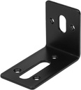 10 Pack Black Adjustable L Corner Braces with Slot, Steel Metal Joint 3¼"×2⅜"×1¾",Thickness 3 Mm Max.Load 66 Lb,90 Degree Angle Bracket for Furniture Mending Braces