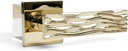 Ridge Interior Door Lever, Heavy Duty Door Handle with 28 Degree Latch, Modern Locks, Combined Handle for Bedroom/Bathroom & Hall/Closet, Polished Brass (Privacy/Passage - Left Hand)