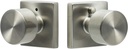 Sure-Loc Hardware BG102-SQ 32D Bergen Square Privacy Knob, Satin Stainless