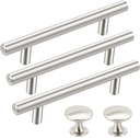 36 Pack Kitchen Cabinet Handles Sunriver 26 Pack Cabinet Pulls Brushed Satin Nickel 10 Pack Cabinet Door Knobs 3-3/4" Hole Center Stainless Steel Cabinet Hardware for Drawer