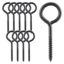 Wright Products Lag Screw Eye, 10-Pack, 4.5 Inch X .37 Inch - Heavy-Duty, Weather-Resistant Hardware for Outdoor and Indoor Applications - Ideal for Hanging Plants, Swing Sets, Matte Black