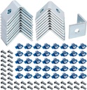 CNQLIS 10 Pcs 2 Hole L Shaped 90 Degree Angle Connector Bracket Fit for 1-5/8" Wide Taller Strut Channel, 1/2" Bolt,Thickness 1/5'', Width 1-1/2",Includes Screws and Nuts