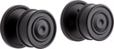 479236 Kennice Solid Brass Privacy Door Knob Set with 2-3/8" Backset - Matte Black