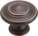 Amerock | Cabinet Knob | Oil Rubbed Bronze | 1-5/16 Inch (33 Mm) Diameter | Inspirations | 10 Pack | Drawer Knob | Cabinet Hardware