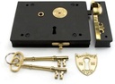248260 Cast Iron Carpenter'S Rim Lock Set with 4-5/8" Backset - Left Handing