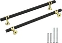 Uxcell 10 Pack Kitchen Cabinet Pulls, Aluminum Cabinet Handles Dresser Drawer Hardware Pulls 7.55 Inch (192Mm) Hole Center for Kitchen, Living Room, Bathroom, Black