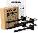 EVALD Hidden Floating Shelf Bracket | 6-Inch Heavy Duty Blind Shelf Support | Kitchen Shelf, Fireplace Mantel Bracket | Invisible Wall Mount Bracket for Home & Office | Floating Shelf Hardware 4 Pack