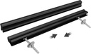 5 Pack Adjustable Cabinet Pulls Matte Balck Cabinet Handles for Cabinet and Drawer Adjustable Hole Centers 2"(50Mm)-8.8"(224Mm)