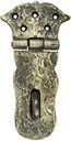 Adonai Hardware "Paran" Heavy Duty Cast Iron Safety Locking Hasp and Staple (6" X 1 Pack, Antique Brass) for Vintage Pirates Treasure Chest, Trunks, Wooden Jewelry Box, Cases, Furniture and Sheds