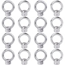 PAGOW 16 Pieces Stainless Steel 316 Lifting Eye Nut, 1/4" UNC Heavy Duty Marine Grade, Hardware Ring Shaped Eye Bolt